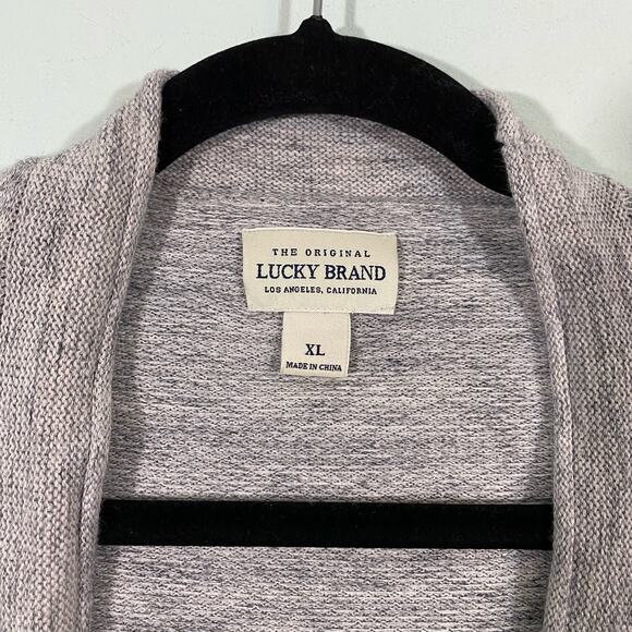 Lucky Brand Women's Space Knit Stripes Boho Button Up Cardigan Size XL - Picture 8 of 8